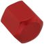 1/4" Red Anodized Aluminum Hex Cap (Pack of 6)