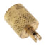 1/4" Flare Brass Cap w/ Core Wrench Tool on Top (Pack of 6)