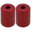 1/4" Red Anodized Flare Locking Cap for A2L (Pack of 2)