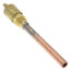 1/4" M. Flare Access Fitting w/ 1/4" Copper Tube Ext., 1/8" MPT Below Hex w/ CD2250 Cap and Valve Core (6 Pack)