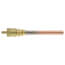 1/4" M. Flare Access Fitting w/ 1/4" Copper Tube Ext., 1/8" MPT Below Hex w/ CD2250 Cap and Valve Core (6 Pack)