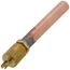 1/4" M. Flare Access w/ 3/8" OD Copper Tube Extension w/ CD2250 Cap and Valve Core (6 Pack)