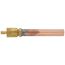 1/4" M. Flare Access w/ 3/8" OD Copper Tube Extension w/ CD2250 Cap and Valve Core (6 Pack)