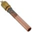 1/4" M. Flare Access w/ 3/8" OD Copper Tube Extension w/ CD2250 Cap and Valve Core (6 Pack)