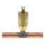 1/4" Flare Copper Access Tee w/ 5/16" OD x 2" Copper Tube, w/ 1/4" Flare Brass Wrench Cap & Valve Core (2 Pack)