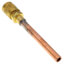 1/4" M. Flare Access Fitting w/ 1/4" Copper Tube Extension, w/ 1/4" Brass Cap and Valve Core (Pack of 6)