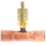 1/4" Flare Copper Access Tee, 1/2" Copper Tube w/ 1/4" Flare Brass Wrench Cap and Valve Core (Pack of 2)