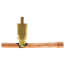 1/4" Flare Copper Access Tee on 1/4" OD x 3" Copper Tube w/ 1/4" Flare Brass Wrench Cap & Valve Core (2 Pack)