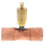 1/4" Flare Copper Access Tee on 5/8" Copper Tube w/ 1/4" Flare Brass Wrench Cap and Valve Core (Pack of 2)
