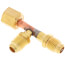 1/4" F. Flare w/ Depressor Tip x 1/4" M. Flare Access x 1/4" M. Flare Tee w/ Valve Core (Pack of 2)