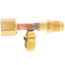 1/4" F. Flare w/ Depressor Tip x 1/4" M. Flare Access x 1/4" M. Flare Tee w/ Valve Core (Pack of 2)