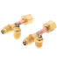 1/4" F. Flare w/ Depressor Tip x 1/4" M. Flare Access x 1/4" M. Flare Tee w/ Valve Core (Pack of 2)
