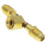 1/4" M. Flare Access x 1/4" F. Flare Tee, w/ Depressor Tip On Branch w/ Valve Core (Pack of 2)