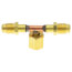 1/4" M. Flare Access x 1/4" F. Flare Tee, w/ Depressor Tip On Branch w/ Valve Core (Pack of 2)