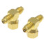 1/4" M. Flare Access x 1/4" F. Flare Tee, w/ Depressor Tip on Branch, w/ Valve Core, All Brass (Pack of 2)