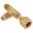 1/4" F. Flare w/ Depressor Tip x 1/4" M. Flare x 1/4" M. Flare Tee, Access on Branch, All Brass (Pack of 2)