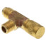 1/4" x 1/4" M. Flare x 1/8" MPT on branch w/ 1/4" Brass Cap and Valve Core (2 Pack)