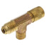 1/4" x 1/4" M. Flare x 1/8" MPT on branch w/ 1/4" Brass Cap and Valve Core (2 Pack)