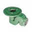 Clamp Down Drain Cast Iron, Integral Trap 2" Throat, 2" Threaded Side Outlet