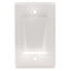 1-Gang Reversible Low-Voltage Cable Entrance Plate (Black)