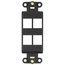 Quickport, Decora Insert, 4-port (Black)