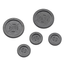 Grommet Accessory Pack For Structured Media Centers, Includes (3) 1" And (2) 2" Rubber Grommets