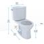CST453CEF#51 Drake II 2-Piece Round 1.28 GPF Universal Height Toilet (Ebony)