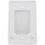 Reversible 1- Gang Two-Piece Low-Voltage Cable Entrance Plate (White)