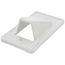 Reversible 1- Gang Two-Piece Low-Voltage Cable Entrance Plate (White)
