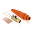 18 Series Plug, Female, 400A Max, 600V Single Set Screw Termination, 2/0-4/0 Cable Range (Orange)