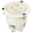 30A, 347/600V 3PY, NEMA L20-30R, 4P, 4W, Flanged Outlet Locking Receptacle, Non-Grounding (White)
