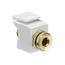 Banana Jack Quickport, Coupler, Gold-plated (Black) Stripe (White) Housing