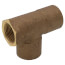 1" x 3/4" x 1" C x F x C Cast Brass Tee (Lead Free)