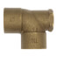 1-1/4" x 3/4" x 1-1/4" C x F x C Cast Brass Tee (Lead Free)