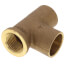 3/4" x 1/2" x 3/4" C x F x C Cast Brass Tee (Lead Free)