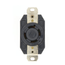30A, 600V 3-Phase, NEMA L17-30R, 3P, 4W, Flush Mtg Locking Receptacle, Grounding, V-0-MAX (Black)