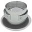 CG Series Adjustable Plastic Supply/Exhaust Contour Grille w/ Metal Mounting Collar for 4" Duct