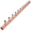 1-1/2" Male Sweat Copper Manifold w/ 3/4" Sweat Loops (12 Outlets)