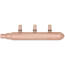 3/4" PEX Crimp x Spin Closed Copper Manifold, w/ 1/2" PEX Crimp Outlets (3 Outlets)