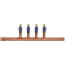 3/4" M. Sweat x F. Sweat Copper Manifold w/ Extended Trunk, 1/2" PEX Crimp Ball Valves, Lead Free (4 Outlets)