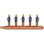 3/4" PEX Crimp x Closed Copper Manifold, w/ 1/2" PEX Crimp Ball Valves, Lead Free (5 Outlets)