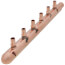 1" PEX Crimp x Spin Closed Copper Manifold, w/ 1/2" PEX Crimp Outlets (6 Outlets)