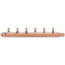 1" PEX Crimp x Spin Closed Copper Manifold, w/ 1/2" PEX Crimp Outlets (6 Outlets)