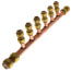 3/4" Push-Fit x Open Copper Manifold w/ 1/2" Push-Fit Outlets (6 Outlets)