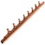 1" PEX Crimp × PEX Crimp Copper Manifold, w/ 1/2" PEX Crimp Outlets (8 Outlets)
