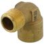 3/4” X 1/2" C x M Cast Brass 90-Degree Elbow (Lead Free)