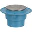 4" Round No Hub Cast Iron Floor Cleanout (Nickel Bronze)