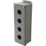 4 Hole, 1.203" Hole Diameter, Steel Pushbutton Switch Enclosure