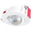 3" HLA3 Round Adjustable Canless LED Directional Downlight, 500 Lumens, 3000K, 90 CRI (Matte White), HLA305FL9301EMWR