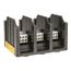 3 Poles, 6 Load Connections, 100 kAIC, 175 Amp, 8-2/0 AWG (Al), 14-2/0 AWG (Cu) Primary, 4-14 AWG (Cu), 4-8 AWG (Al) Secondary, Thermoplastic Power Distribution Block 600 Volts AC/DC, 1 Primary Connection, 5.2" Long x 3.32" Deep x 4" High